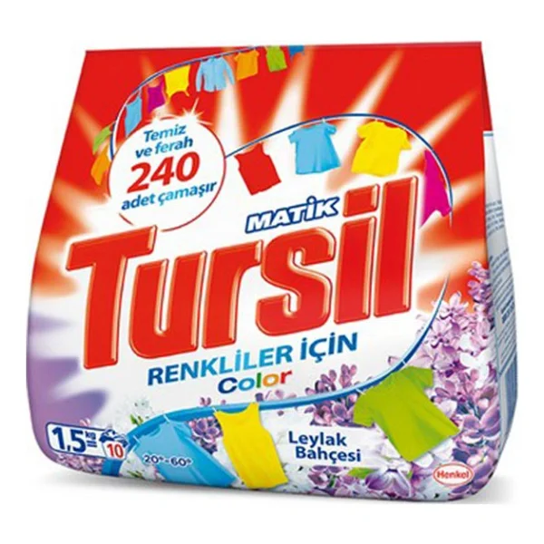 Tursil Matik Toz Çamaşır Deterjanı Color Leylak Bahçesi 1,5 kg - Görsel 3