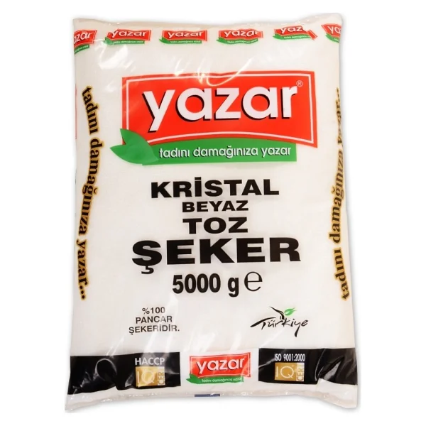 Yazar Kristal Toz Şeker 5 kg 4'lü - Görsel 2