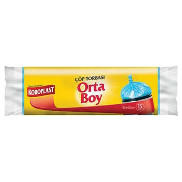 Koroplast Orta Boy Mavi Çöp Poşeti 15'li - Görsel 3