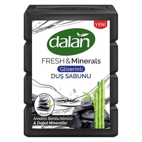 Dalan Fresh & Minerals Doğal Mineraller & Bambu Kömürü 4x150 gr Duş Sabunu - Görsel 2