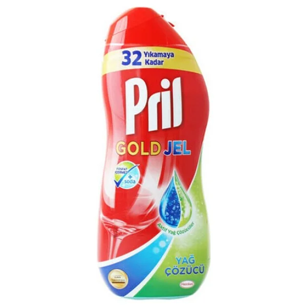 Pril Gold Yağ Çözücü 540 ml 30 Yıkama Bulaşık Jel Deterjanı - Görsel 3