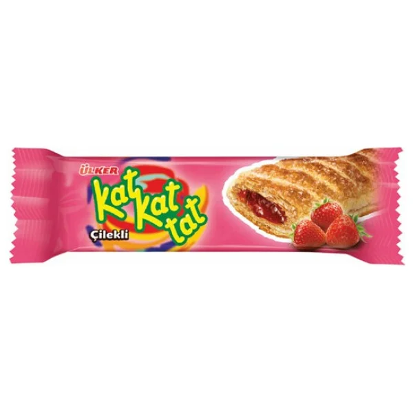 Ülker Katkat Tat Çilekli Milföy 24x28 gr - Görsel 2