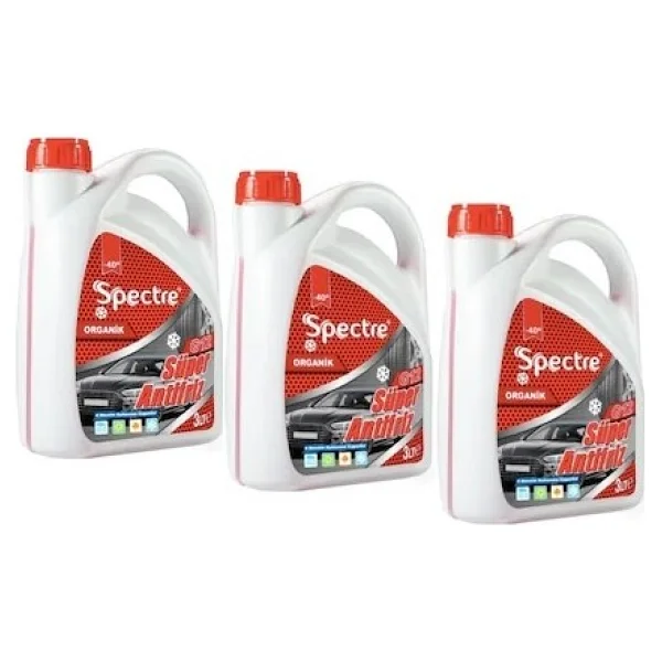 Spectre G12 Organik -40 Derece 3 lt 3'lü Kırmızı Antifriz - Görsel 3