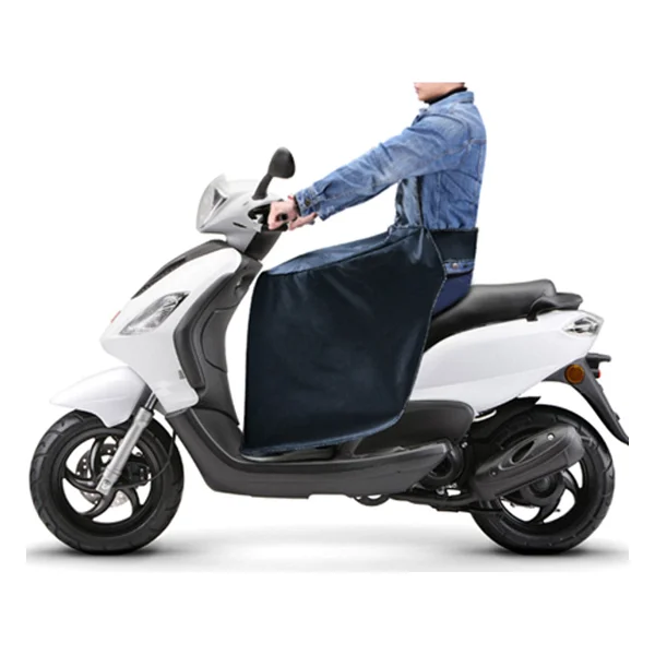 Bundera Scooter Diz Koruma Örtüsü Motorsiklet Dizlik Yağmur Rüzgar Önleyici Koruyucu Örtü Rüzgarlık - Siyah - Görsel 7