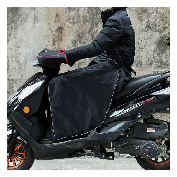 Bundera Scooter Diz Koruma Örtüsü Motorsiklet Dizlik Yağmur Rüzgar Önleyici Koruyucu Örtü Rüzgarlık - Siyah - Görsel 3