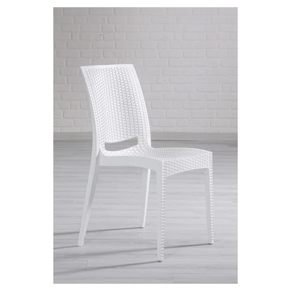 Mobetto 2 Adet Rattan Beyaz Sandalye / Balkon-Bahçe-Teras - Renkli - Görsel 2