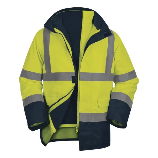 Delta Plus Speed Pu Kaplı Oxford Kumaş 5+1 Parka SARI-LACİVERT - Görsel 2
