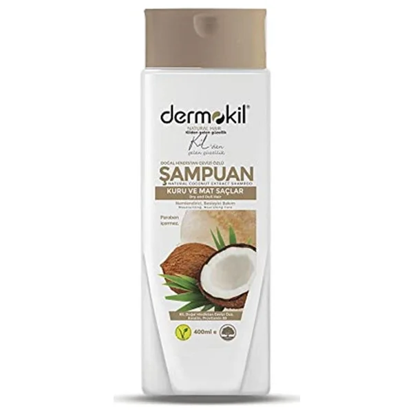 Dermokil Vegan Doğal Hindistan Cevizi Özlü 400 ml Şampuan - Görsel 2