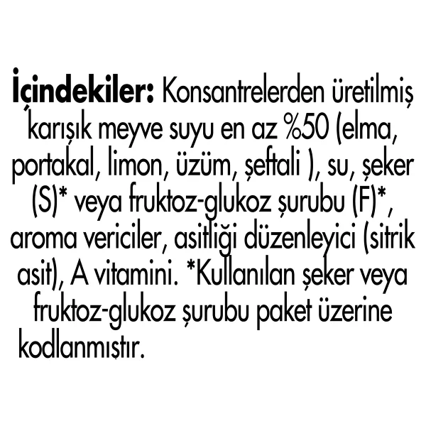 Cappy Bahçe Karışık Meyve Nektarı 1 lt - Görsel 4
