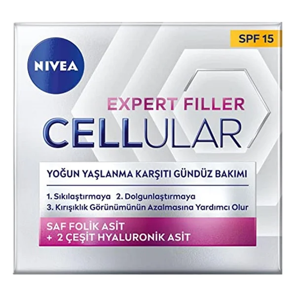 Nıvea Cellular Expert Filler Yoğun Gündüz Bakım Yüz Kremi 50 Ml, Hyaluronik Asit V - Görsel 6