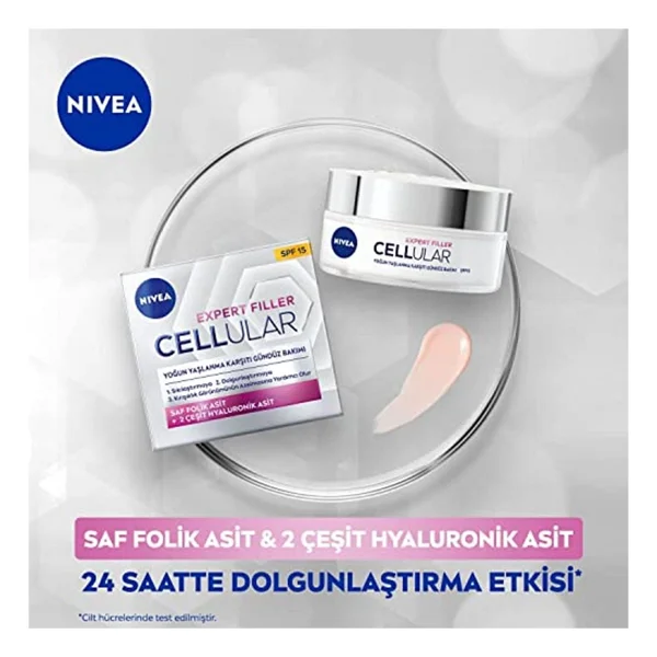 Nıvea Cellular Expert Filler Yoğun Gündüz Bakım Yüz Kremi 50 Ml, Hyaluronik Asit V - Görsel 2