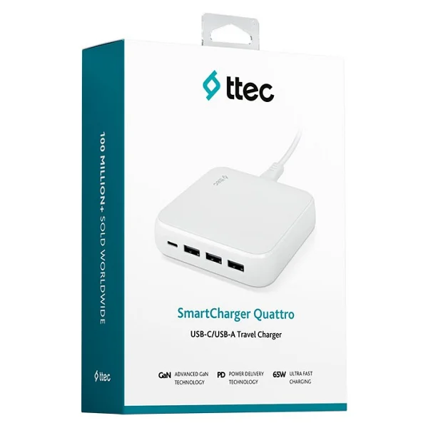 Ttec SmartCharger Quattro GaN 2SCG02B 65 W Hızlı Şarj Adaptörü - Görsel 7