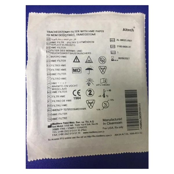 Altech 25 Adet Trakeostomi Hme Filtre Al -08025 - Görsel 2