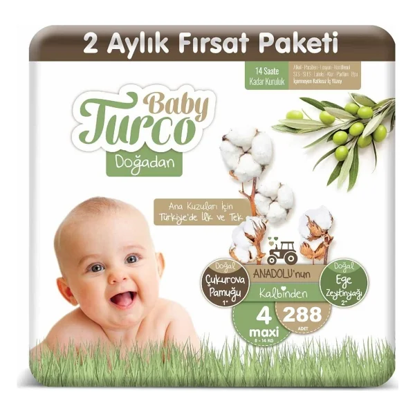 Baby Turco Doğadan 7 Numara XX Large 168'li Bebek Bezi - Görsel 4