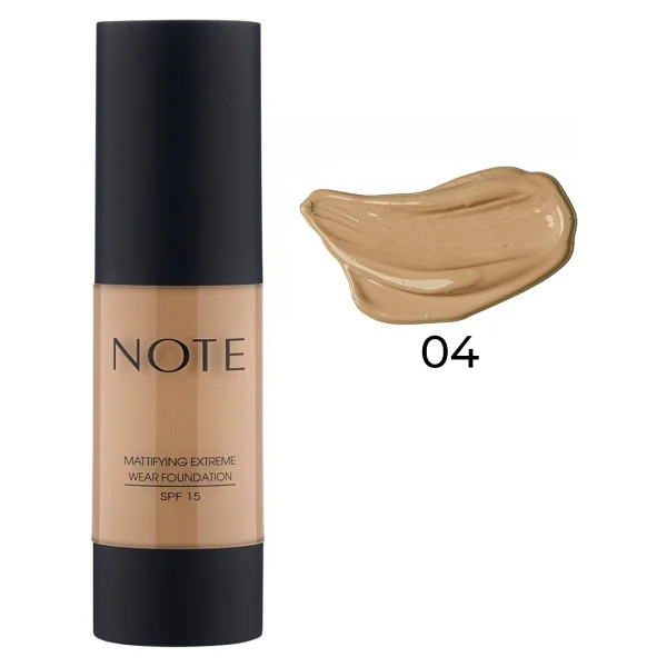 Note Mattifying Extreme Wear SPF 15 04 Sand 35 ml Likit Fondöten - Görsel 6