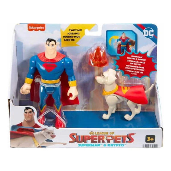 Fisher Price DC League of Super Pets Superman & Krypto HGL02 - Görsel 5