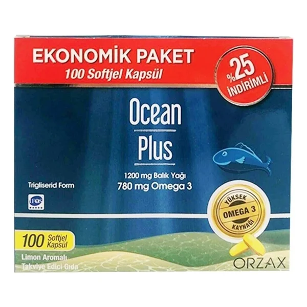 Ocean Plus Omega 3 Balık Yağı 1200 mg 100 Kapsül - Görsel 6