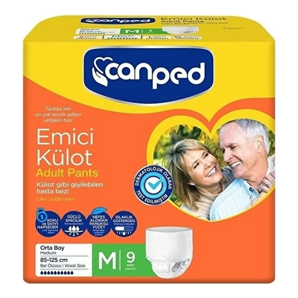 Canped Emici Külot Orta Boy M 9'lu 3 Adet Hasta Bezi - Görsel 2
