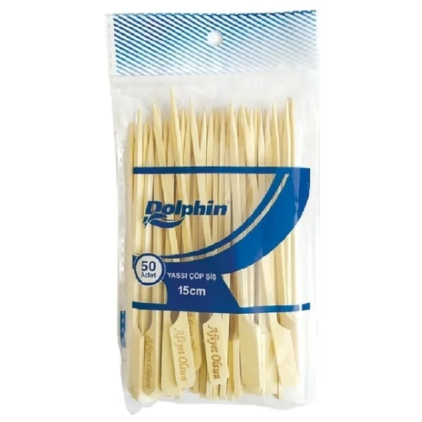 Dolphin 15 cm 50'li Yassı Çöp Şiş - Görsel 5