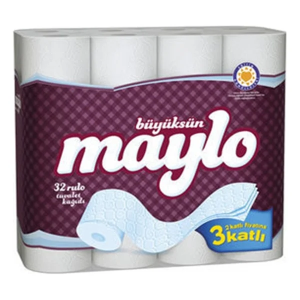 Maylo Tuvalet Kağıdı 3 Katlı 32 'li 3 Adet - Görsel 2