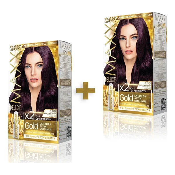 Maxx Deluxe Golden Altın İçerikli Saç Boyası 5.65 Çilek Kırmızısı - Görsel 6