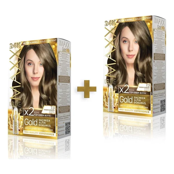 Maxx Deluxe Golden Altın İçerikli Saç Boyası 5.65 Çilek Kırmızısı - Görsel 5