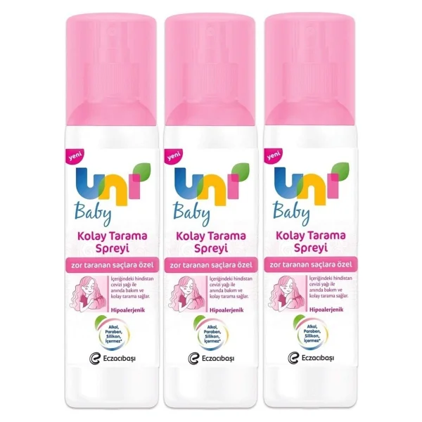Uni Baby 200 ml 3 Adet Kolay Tarama Spreyi - Görsel 3