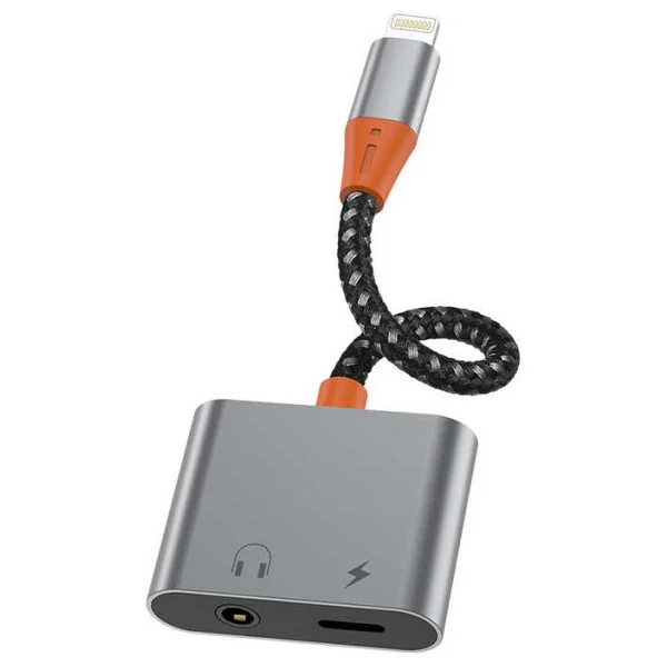 Wiwu LT07 Lightning To 3.5mm Aux Çevirici Ses Adaptörü - Gri - Görsel 3