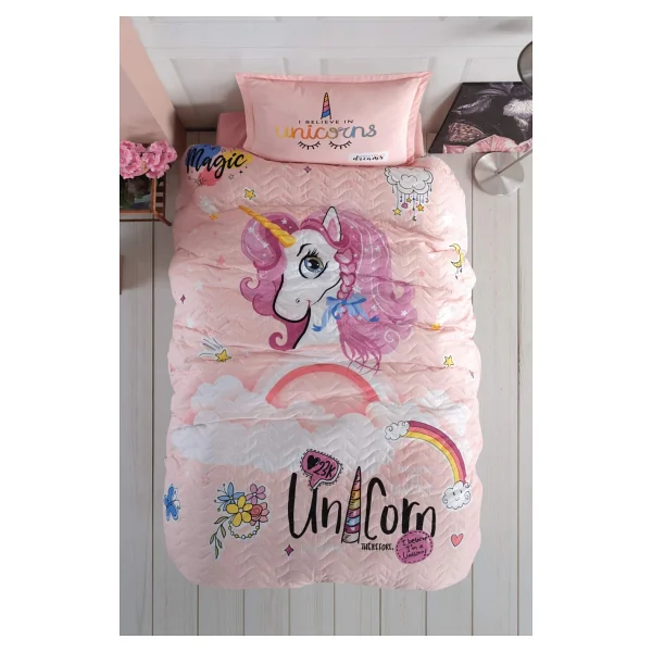 Clasy Ranforce %100 Pamuk Tek Kişilik Dört Mevsim Pink Dreams - 180 x 230 cm - Pudra - Görsel 5