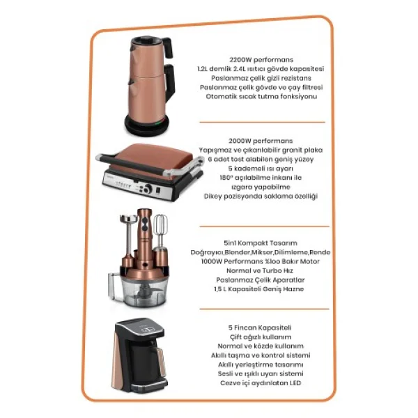 Goldmaster Platinium Gold 24 Parça Elektronik Çeyiz Seti - Görsel 2