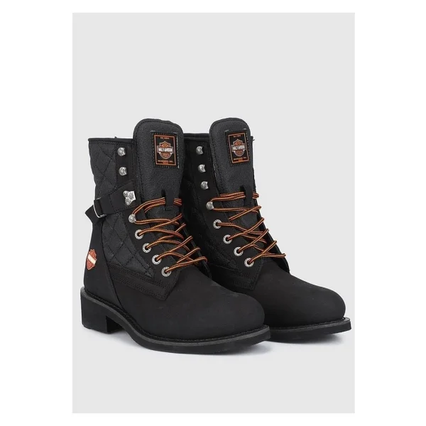 Harley Davidson New Worker 025M100031 Siyah Erkek Nubuk Bot - Görsel 4