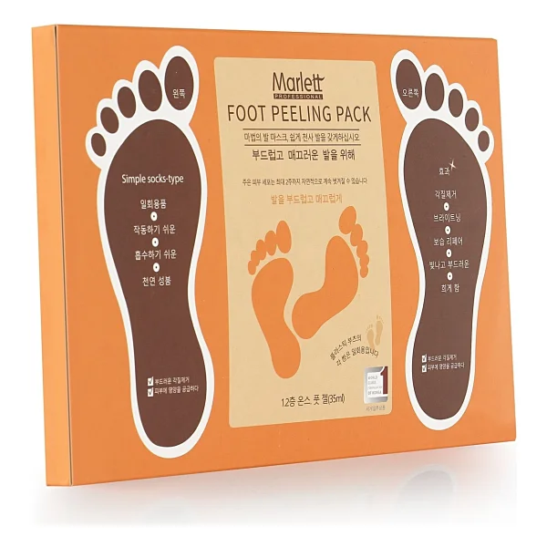 Marlett Foot Peeling Pack - Professıonal Çorap Tipi Ayak Peeling Maskesi 6'lı Set - Görsel 2