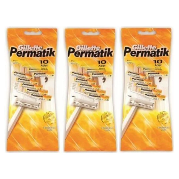 Gillette Permatik Kullan At 10'lu 3 Adet Tıraş Bıçağı - Görsel 2