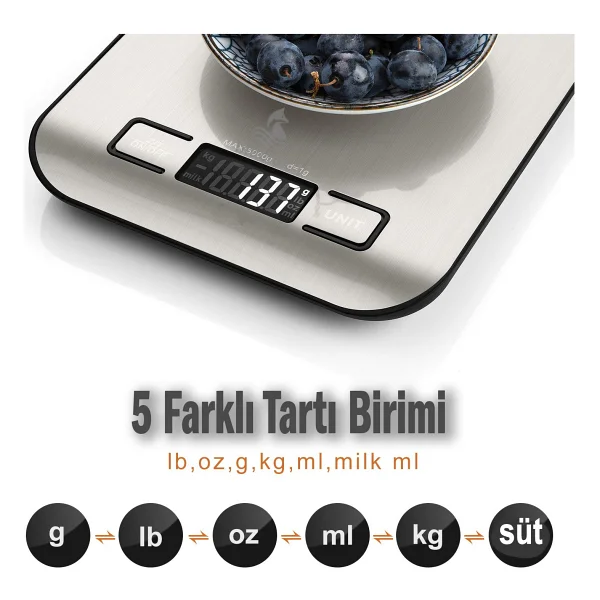 Bluefox Dijital Mutfak Tartısı - Görsel 3