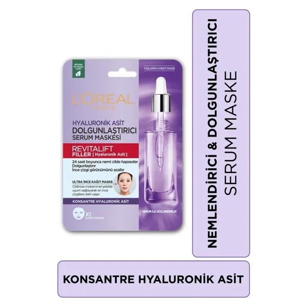 L'Oreal Paris Revitalift Filler Dolgunlaştırıcı Serum Maske - Görsel 3