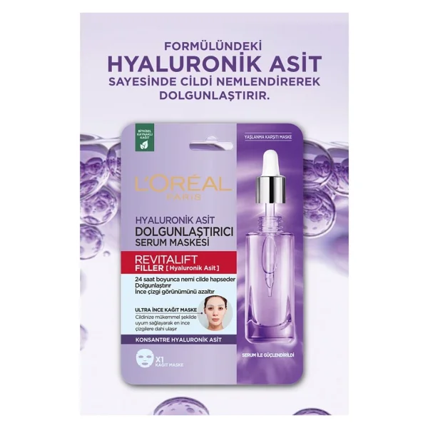 L'Oreal Paris Revitalift Filler Dolgunlaştırıcı Serum Maske - Görsel 5