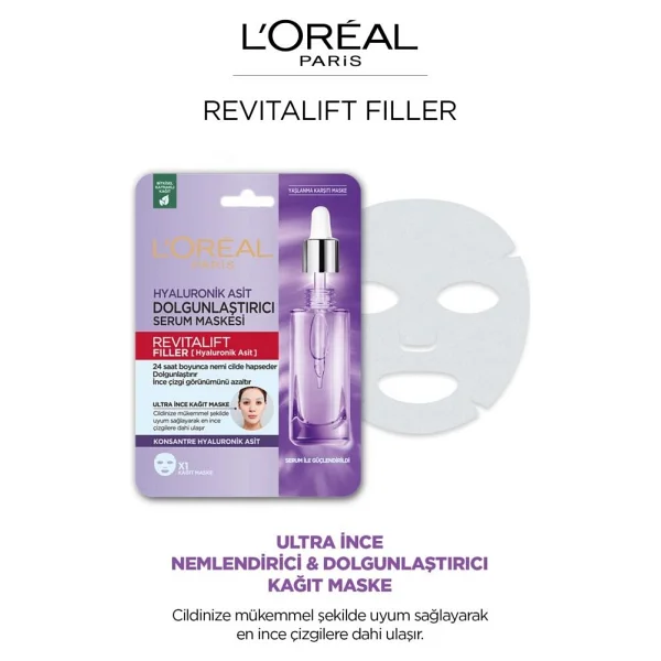 L'Oreal Paris Revitalift Filler Dolgunlaştırıcı Serum Maske - Görsel 6