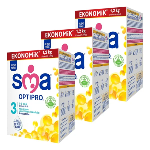 SMA Optipro 3 Probiyotik Devam Sütü 1200 gr 3 Adet - Görsel 2