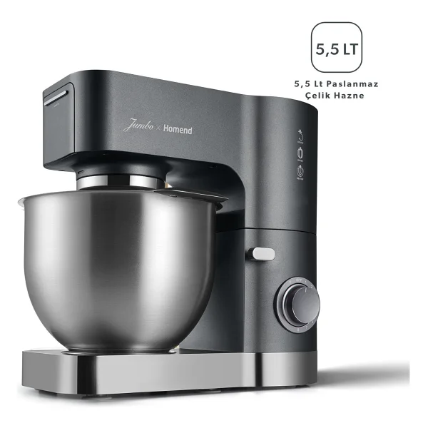 Jumbo x Homend Artfood 3025H 1200 W 5.5 lt Antrasit Stand Mikser - Görsel 3