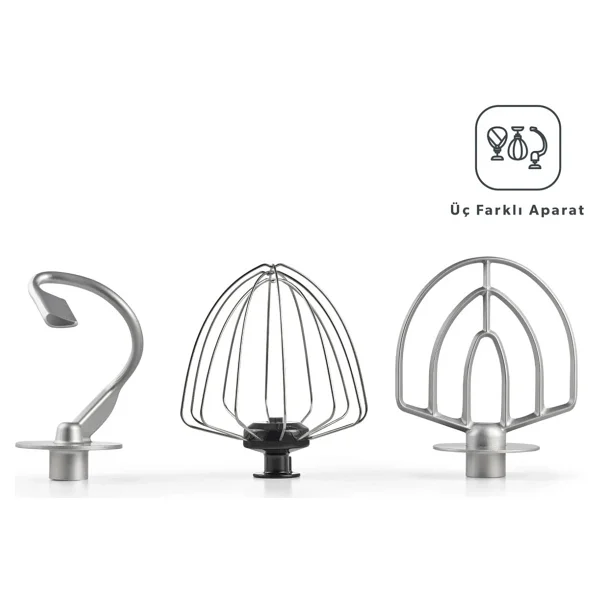 Jumbo x Homend Artfood 3025H 1200 W 5.5 lt Antrasit Stand Mikser - Görsel 4