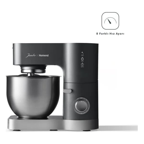 Jumbo x Homend Artfood 3025H 1200 W 5.5 lt Antrasit Stand Mikser - Görsel 5