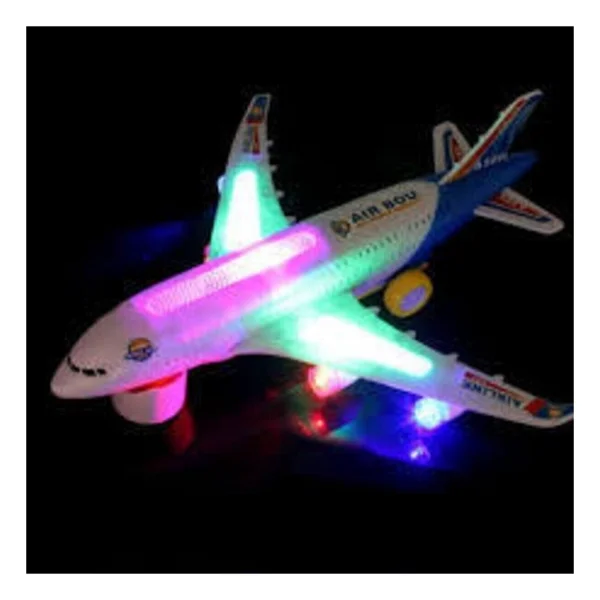 Hareketli Pilli Işıklı Aırbus Happy Toys Uçak - Görsel 2