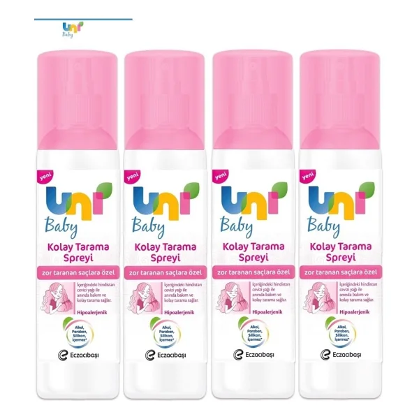 Uni Baby 200 ml 4 Adet Kolay Tarama Spreyi - Görsel 3