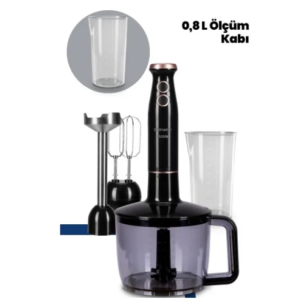 Goldmaster GM-7273 Bestmax Siyah Gold 1500 W Blender Seti - Görsel 5