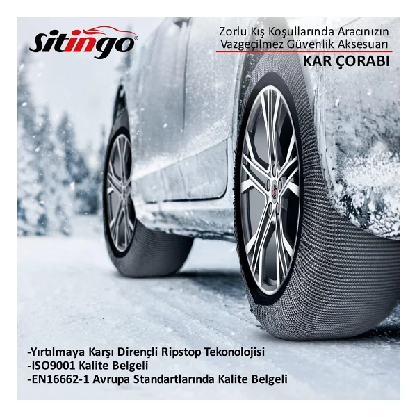 Sitingo Oto Lastik Kar Çorabı Performance Series - Large - Görsel 3