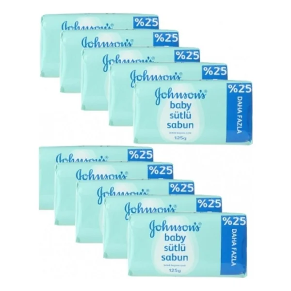 Johnson's Baby Sütlü Bebek Sabunu 100 gr 10 Adet - Görsel 6