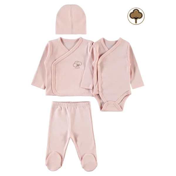 Civil Baby Organik Prematüre Zıbın Takımı Pembe - Görsel 3