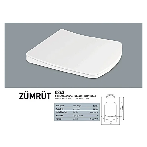 Nkp Thermoplast Yavaş Kapanan Klozet Kapağı Universal Model (Çocuk Adaptörlü) - ÇOCUK+YETİŞKİN - Beyaz - Görsel 3