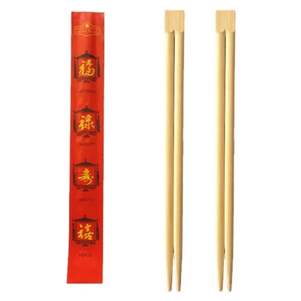Green Bamboo Bambu Chopstick Kağıtlı 24 Cm 100 Çift - Görsel 2