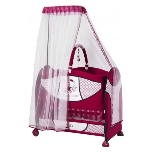 Ciciko C-1006 Lüx Bunny Sallanır Portatif Beşik Bordo - Görsel 4